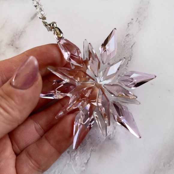 Crystal Snowflake Sun Catcher Christmas Tree Decor Czech Bohemia Crystal Gift - Picture 7 of 15